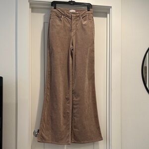 Good American Wide Leg Corduroy in Brown